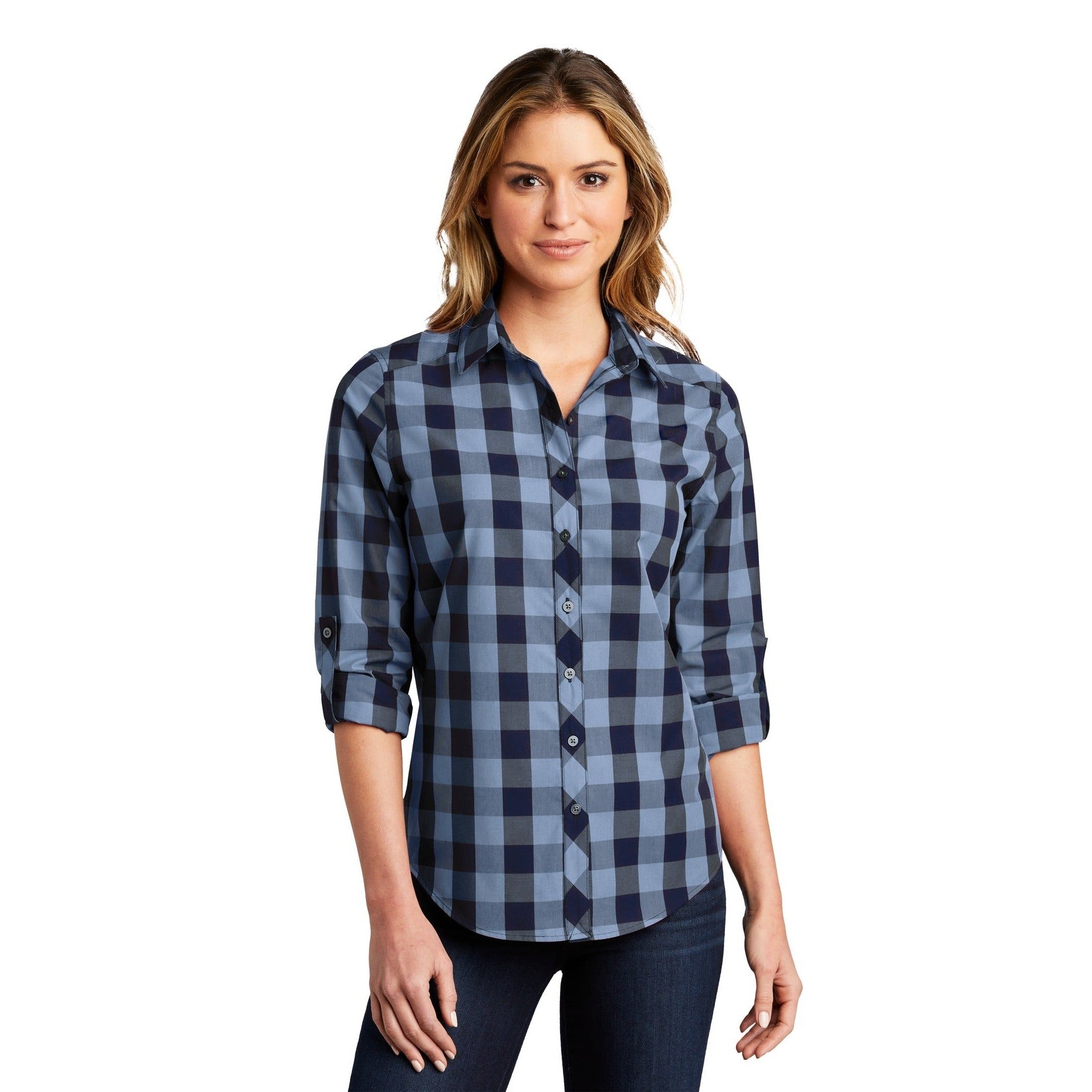 Port Authority-Port Authority® Women's Everyday Plaid Shirt. LW670-MedTech-4